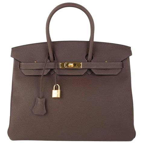 hermes birkin 35 chocolate brown|HERMES Togo BIRKIN 35 Chocolate 1477161 .